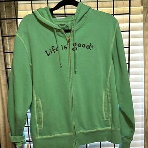 Life is Good Green Hoodie Jacket